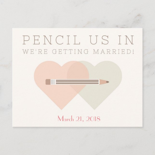 Save the Date Hochzeitspostkarte Ankündigungspostkarte (Vorderseite)