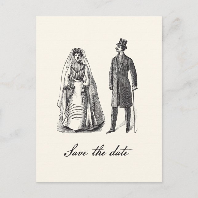 Save the Date Hochzeitspostkarte Ankündigungspostkarte (Vorderseite)