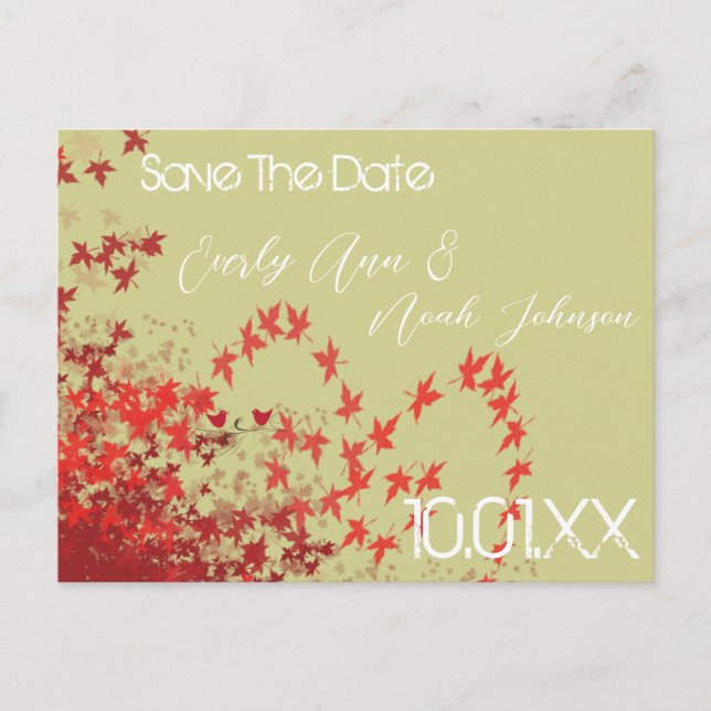 Save the Date Hochzeitspostkarten Ankündigungspostkarte (Vorderseite)