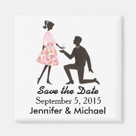 Save the Date Hochzeitsquadrat Magnet