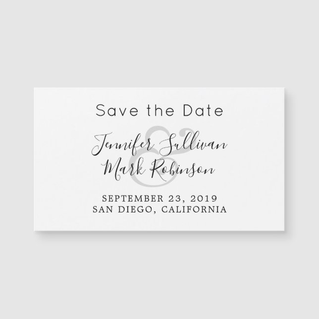 Save the Date Hochzeitsschablone Magnetkarte (Vorderseite)