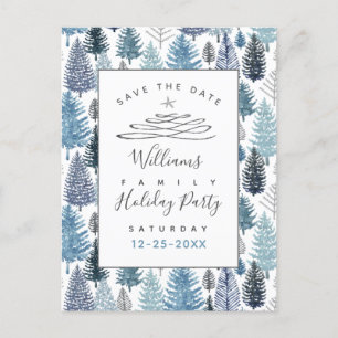 Save the Date Holiday Party Blue Pines Postkarte