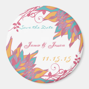 Save the Date HoneySuckle Wedding Magnet