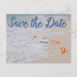 Save the Date Honolulu Hawaii Wedding Postkarte