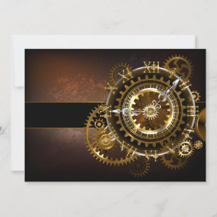 Save The Date Horloge Steampunk avec des engrenages anciens
