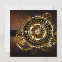 Horloge Steampunk avec des engrenages anciens