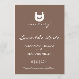 Save The Date Horseshoe Enregistrer la date