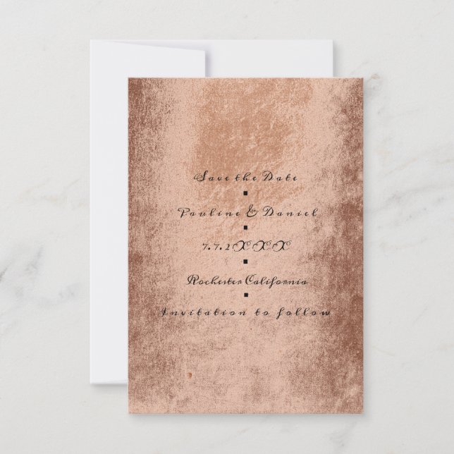 Save the Date Hütte Kupfer Rose Gold (Vorderseite)