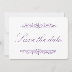 Save The Date Hyacinthe Élégance Style Régence Enregistrer la Da