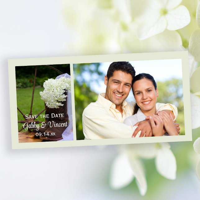 Save The Date Hydrangea Cowboy Bottes Western Enregistrer la dat (Créateur téléchargé)