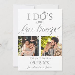 Save The Date I Do's & Free Booze Modern Wedding Enregistrer la 