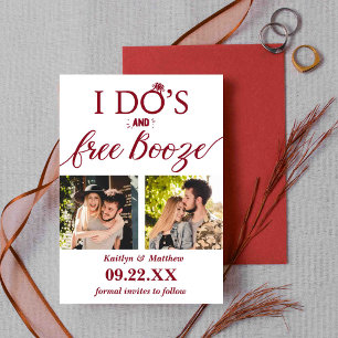 Save The Date I Do's & Free Booze Modern Wedding Enregistrer la 