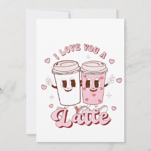 Save The Date I Lote a Latte Super Bubble Tea Valentine Lovers