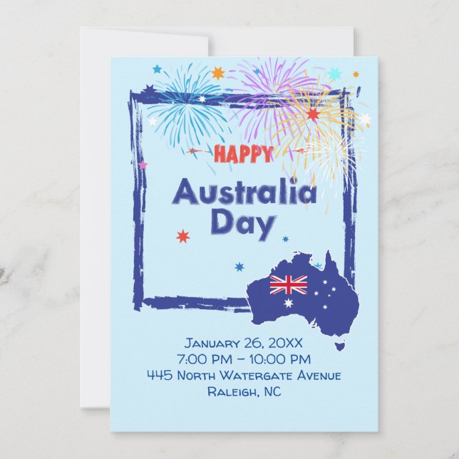 Save The Date "I LOVE AUSTRALIA" Australia Day 26 janvier (Devant)