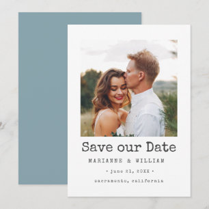 Save The Date Ice Simple CARRÉ Photo mariage enregistrer la date