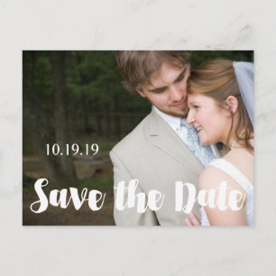Save the Date Ihr Foto Hand geschrieben Ankündigungspostkarte