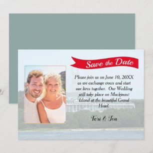 Save The Date Île Mackinaw Sauvez la date