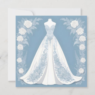 Save The Date Illustration de robe de mariée élégante