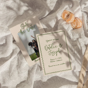 Save The Date Illustration Mariage photo Scribble écrit à la mai