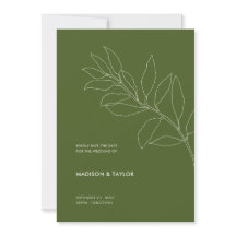 Illustration végétale moderne Moss Green