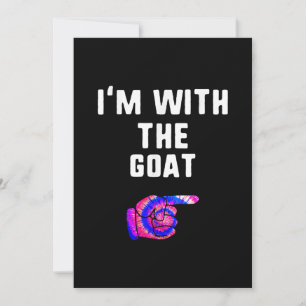 Save The Date I'm With Goat Tie Dye Halloween Matching