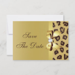 Save The Date Imprimé Arc, Diamant & Imprimé Léopard Enregistrez