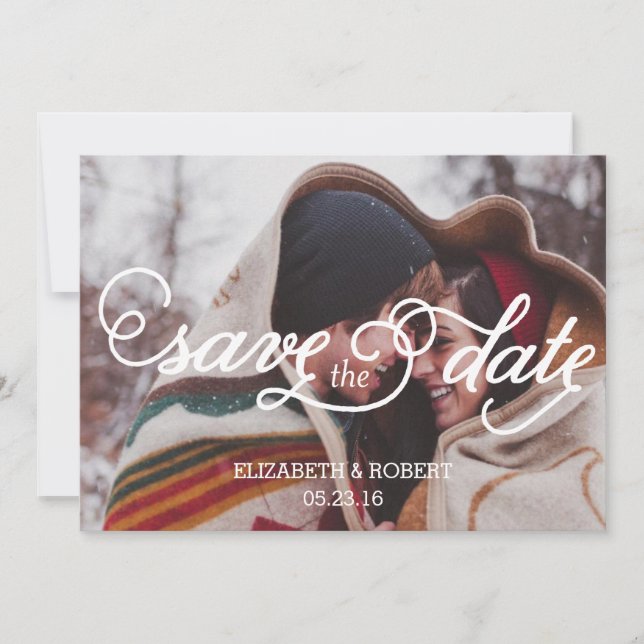 Save The Date In Love with Script Wedding Enregistrer la date (Devant)