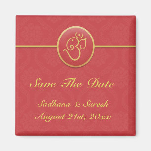 Save the Date Indian Style Magnet
