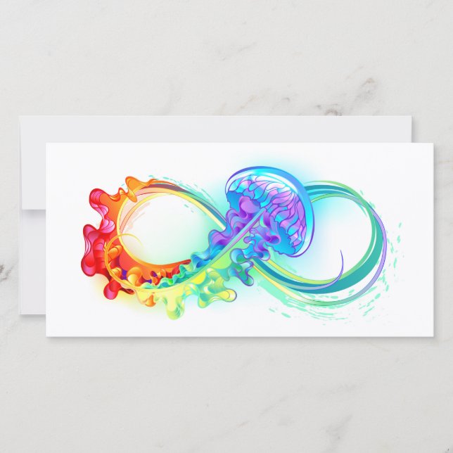 Save The Date Infini avec méduse arc-en-ciel (Devant)