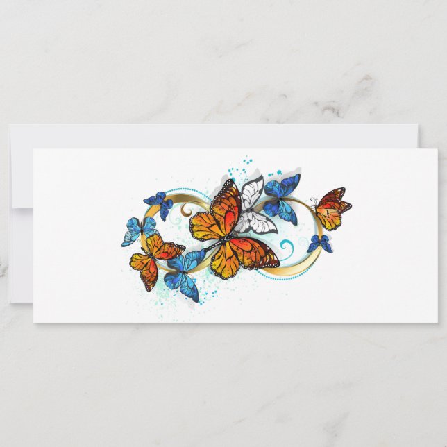 Save The Date Infinité de papillons monarques (Devant)