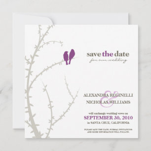 Save The Date Inséparables Enregistrer la date Annonce (violet)