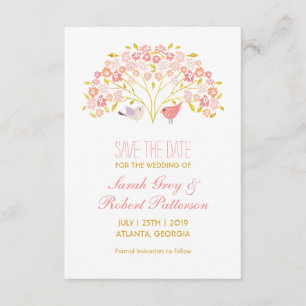 Save The Date Inséparables Flower Tree Wedding Enregistrer La Ca
