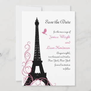 Save The Date Inséparables noirs Enregistrer la date