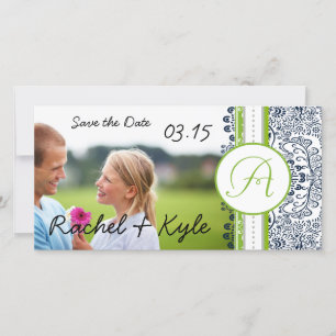 Save The Date Inséparables Orange Damask Enregistrer la date