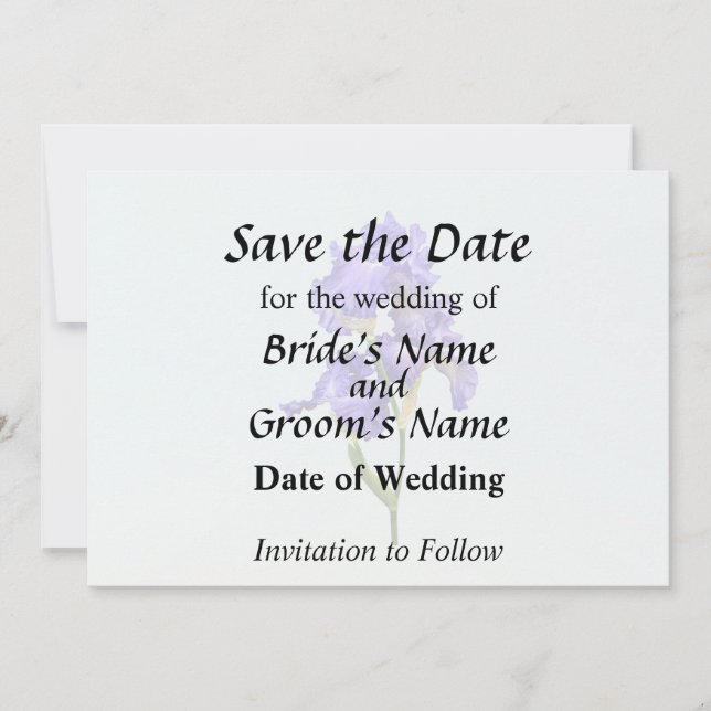 Save The Date Iris Triple Pourpre (Devant)
