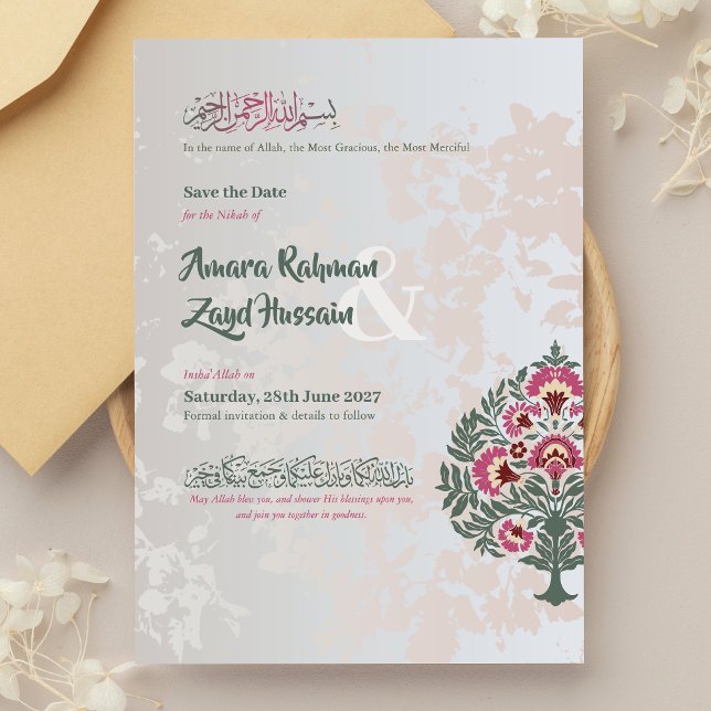 Save The Date Islamique Enregistrez la Date – Mariage Nikah / Ni (Créateur téléchargé)