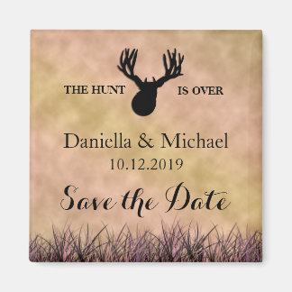 Save the Date ist die Jagd über Hochzeit Magnet