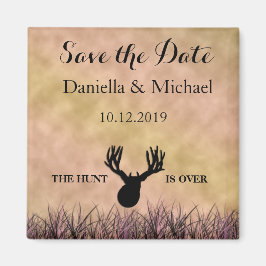 Save the Date ist die Jagd über Hochzeit Magnet
