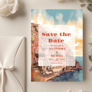 Save The Date Italie Élégante moderne Destination Mariage