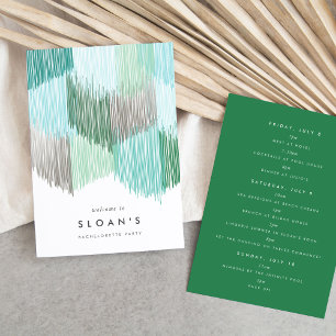 Save The Date Itinéraire de la fête de la Bachelorette moderne v