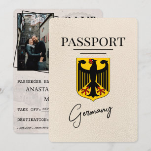 Save The Date Ivory Allemagne Passeport Enregistrer La Date