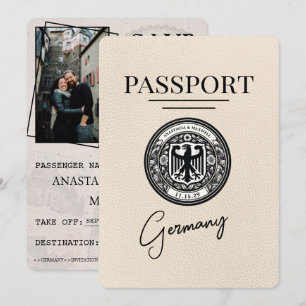 Save The Date Ivory Allemagne Passeport Enregistrer La Date