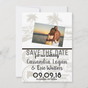 Save The Date Ivory Dominican Republic Passeport Enregistrer la 