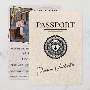 Save The Date Ivory Puerta Vallarta Passeport Enregistrer La Dat