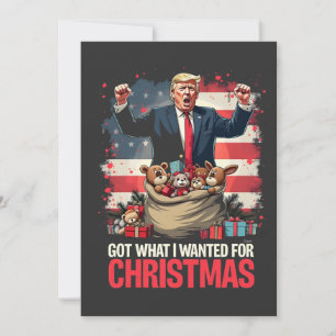 Save The Date J'ai eu ce que je voulais pour Noël Trump Père Noë