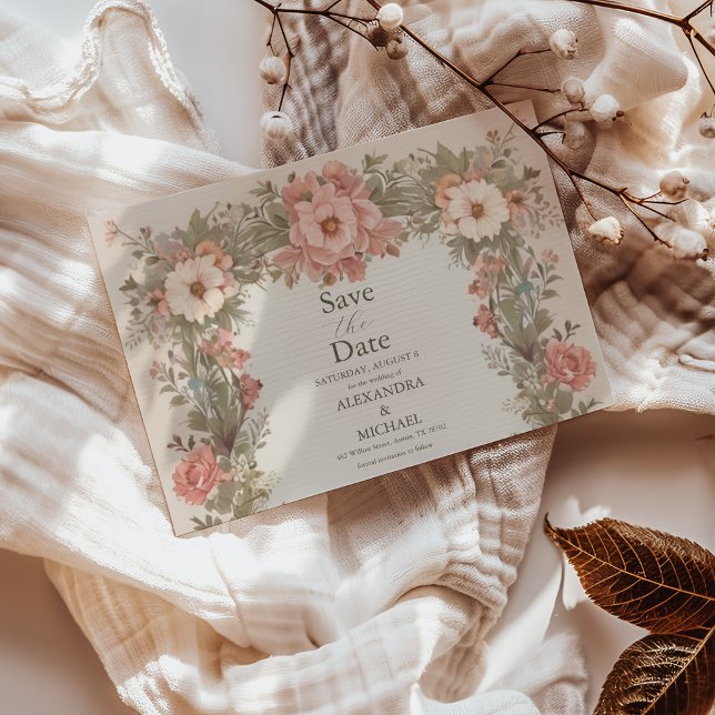 Save The Date Jardin botanique Art Nouveau Mariage (Créateur téléchargé)