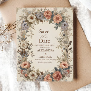 Save The Date Jardin Botanique Mariage Art Nouveau