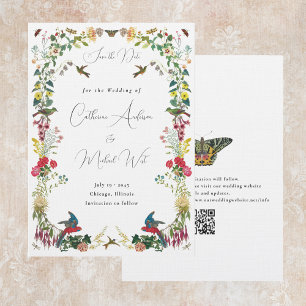 Save The Date Jardin Botanique Vintage Mariage Colibri