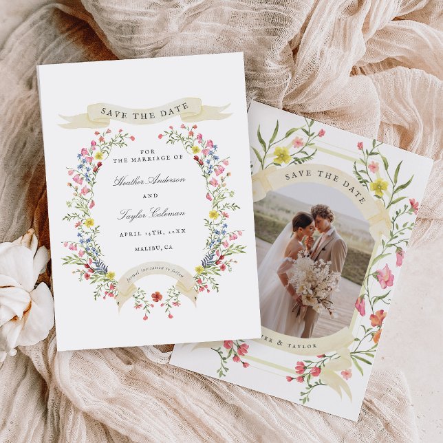 Save The Date Jardin de crête de Mariage floral Whimsical (Créateur téléchargé)