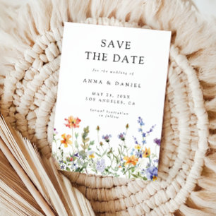 Save The Date Jardin de fleurs sauvages d'été